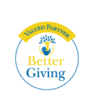 A blue and yellow logo for better giving.